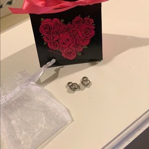 Brighton rhinestone heart earring charms